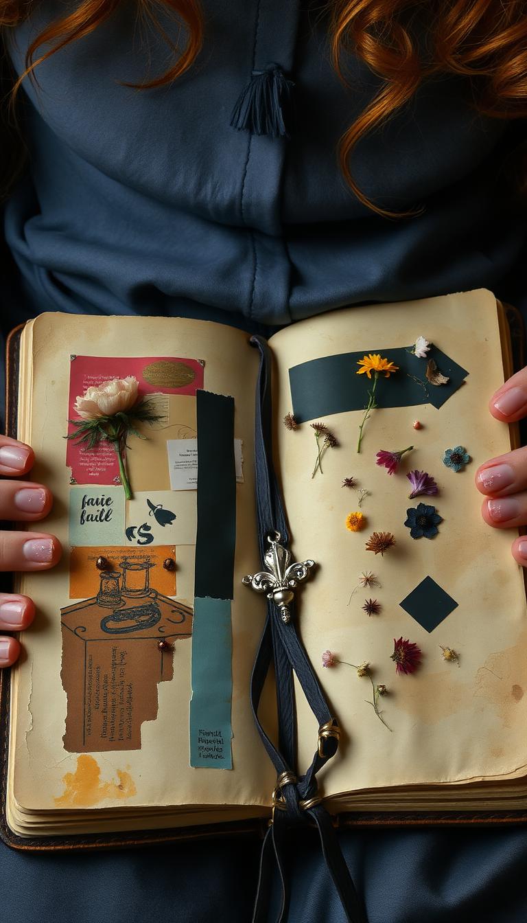 The journal unfolds her back — the ink begins to glow.