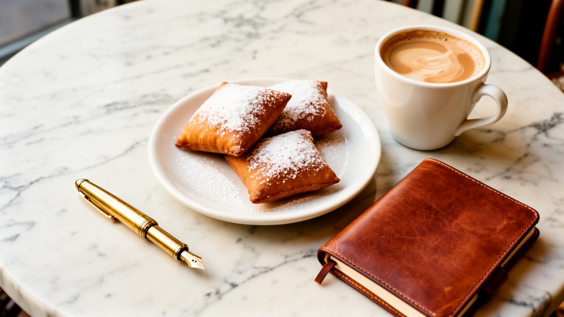 Café au lait and a journal
