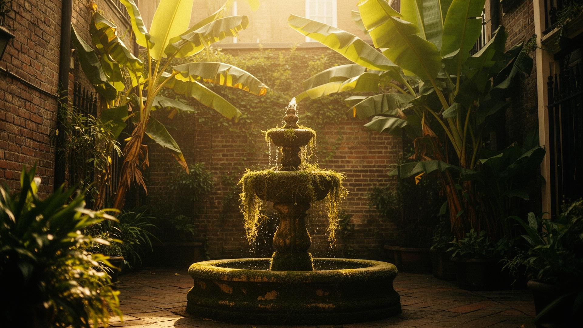 Courtyard with a fountain